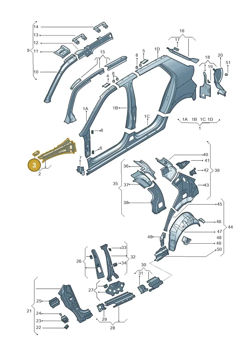 6V0806165 — Skoda Fabia (2014-2022) diagram 797809300, position 3
