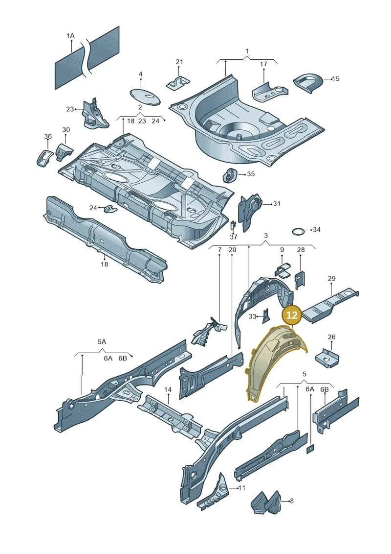 6V0809411 — Skoda Fabia (2014-2022) diagram 797803200, position 12