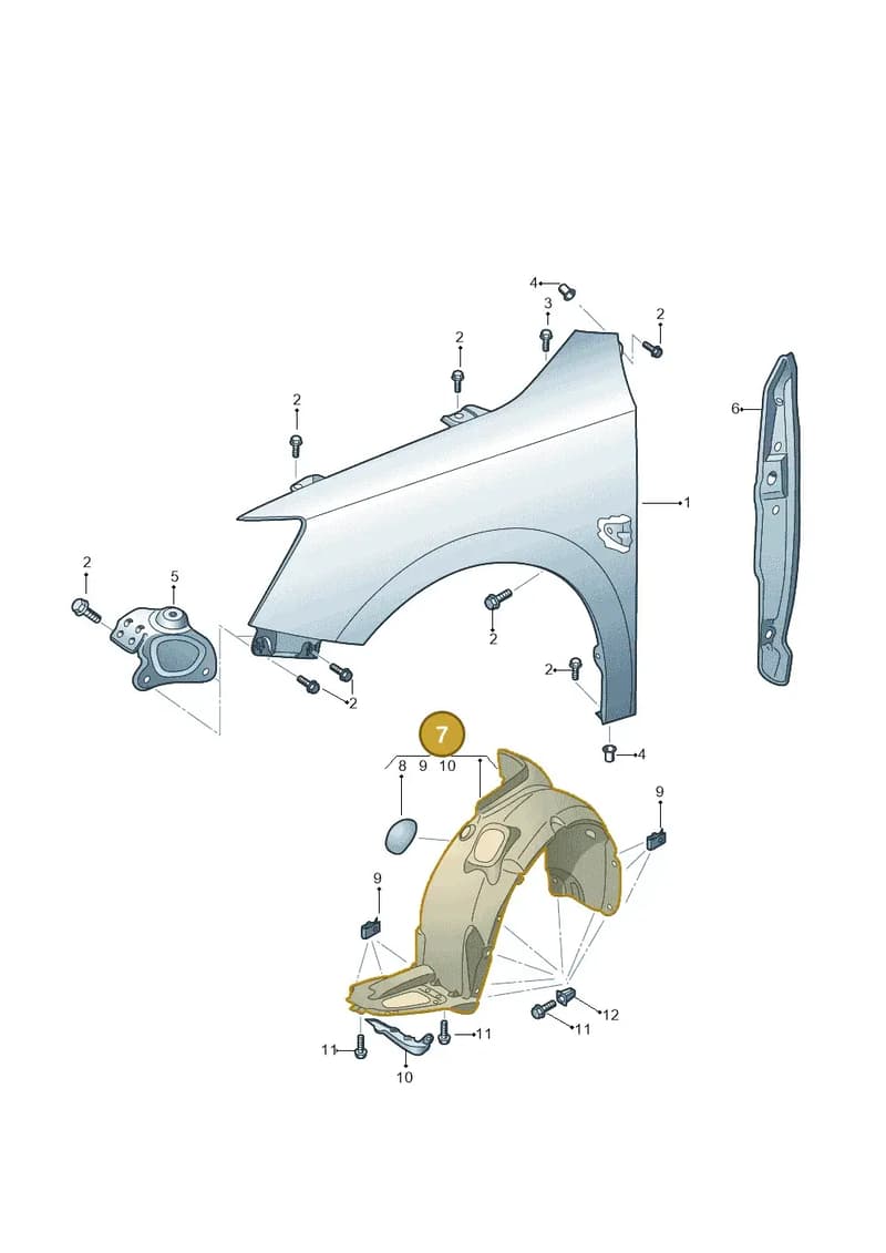 6V0809957E — Skoda Fabia (2014-2022) diagram 797821000, position 7