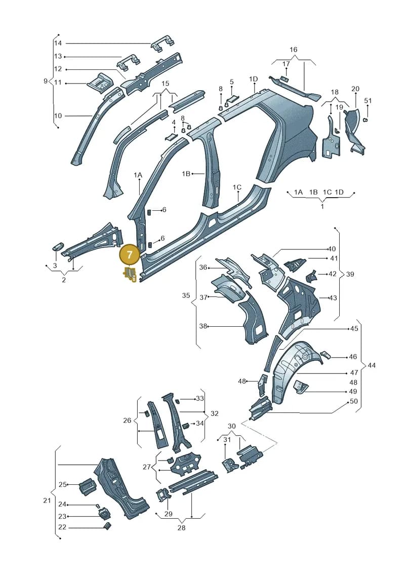 6V0810222 — Skoda Fabia (2014-2022) diagram 797809300, position 7