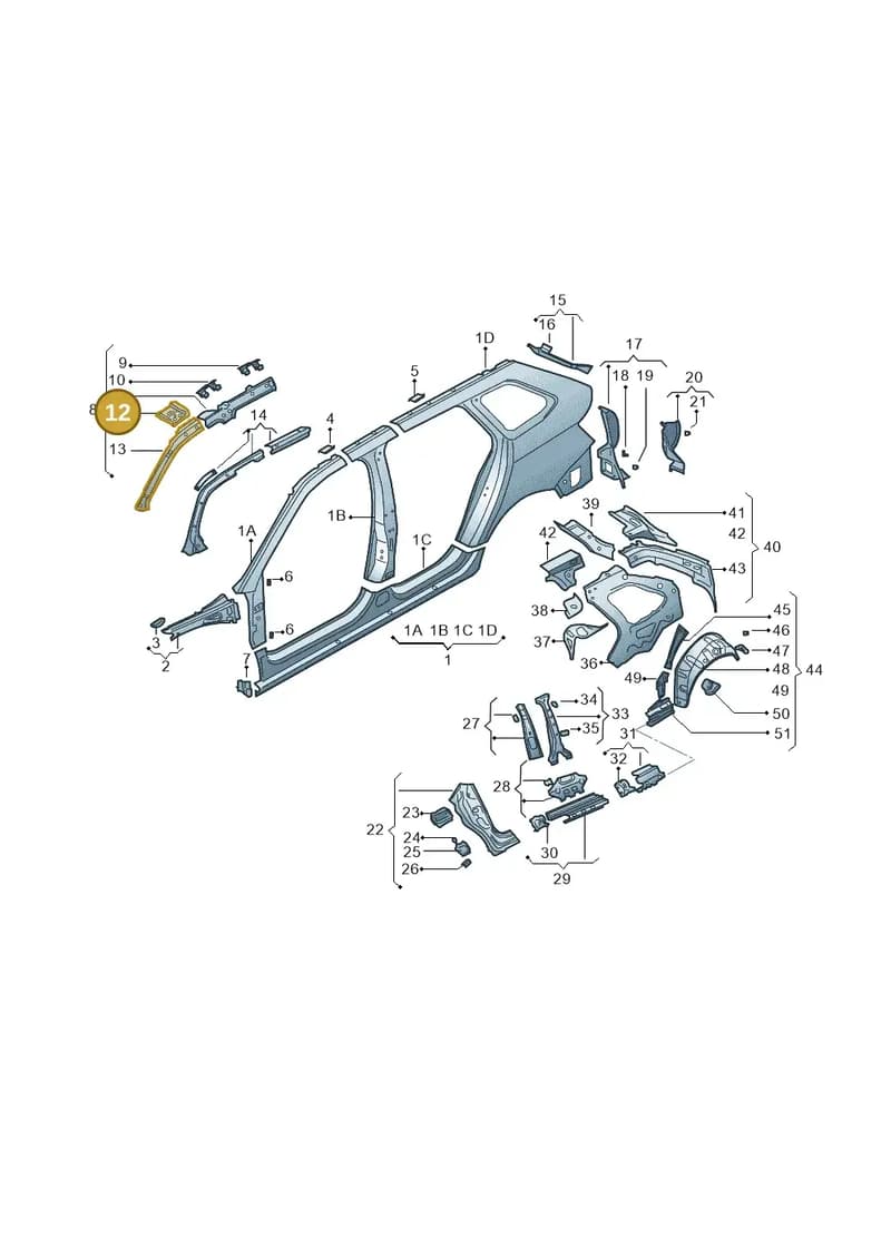 6V0817282 — Skoda Fabia (2014-2022) diagram 797809350, position 12