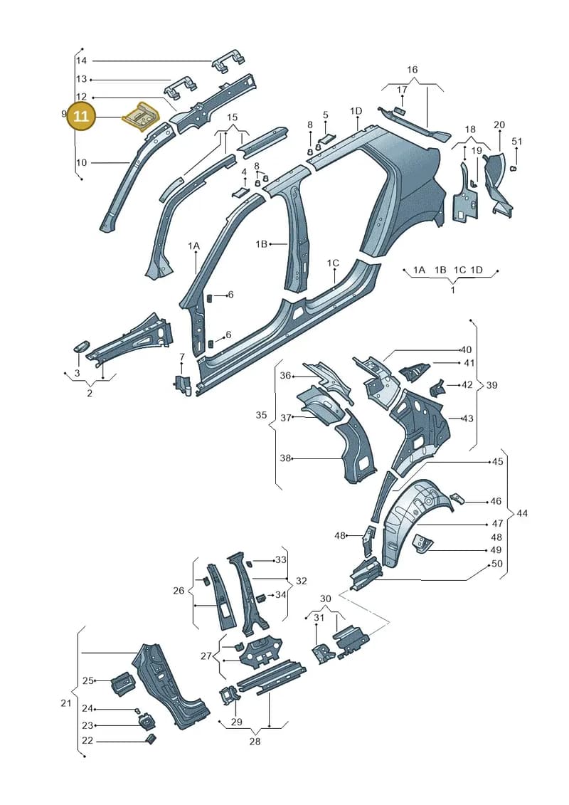 6V0817282 — Skoda Fabia (2014-2022) diagram 797809300, position 11