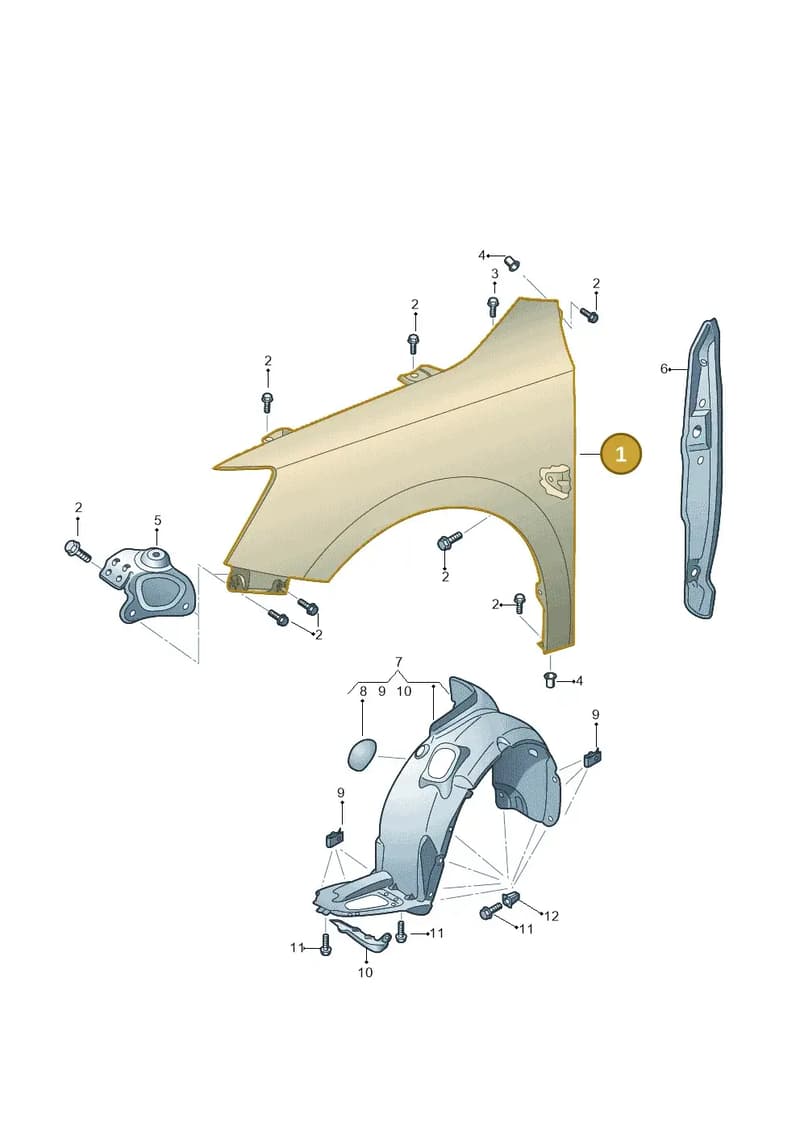 6V0821106 — Skoda Fabia (2014-2022) diagram 797821000, position 1