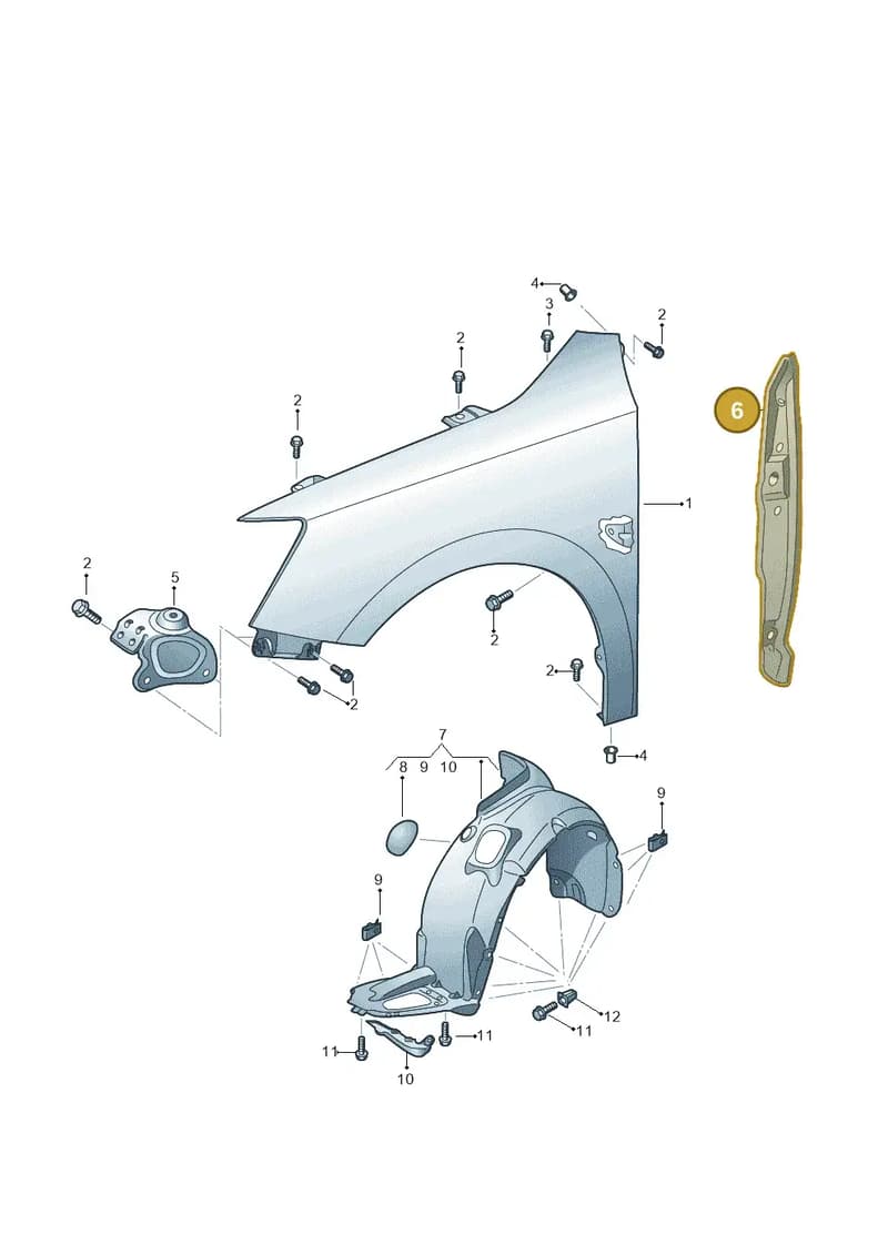 6V0821111 — Skoda Fabia (2014-2022) diagram 797821000, position 6