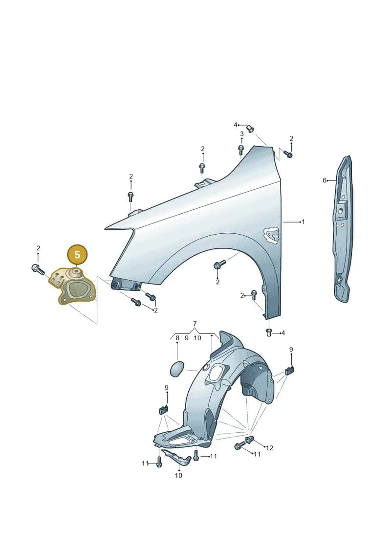 6V0821142 — Skoda Fabia (2014-2022) diagram 797821000, position 5