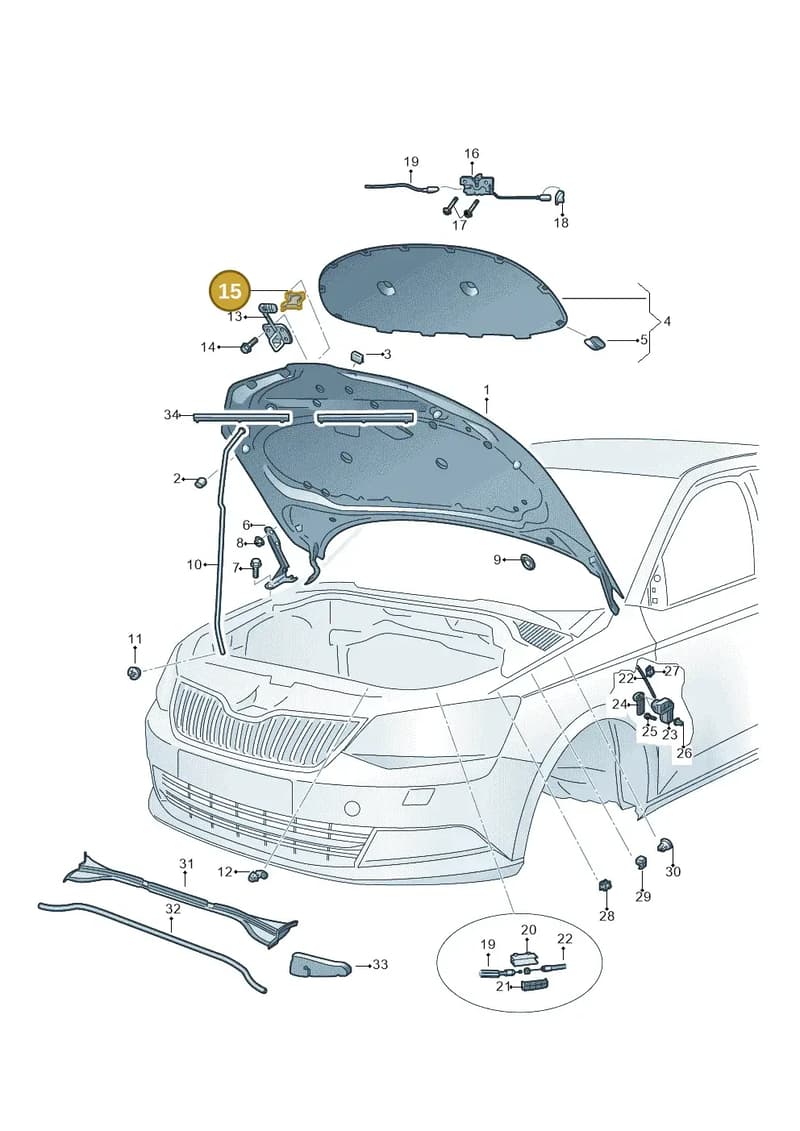 6V0823133A — Skoda Fabia (2014-2022) diagram 797823000, position 15