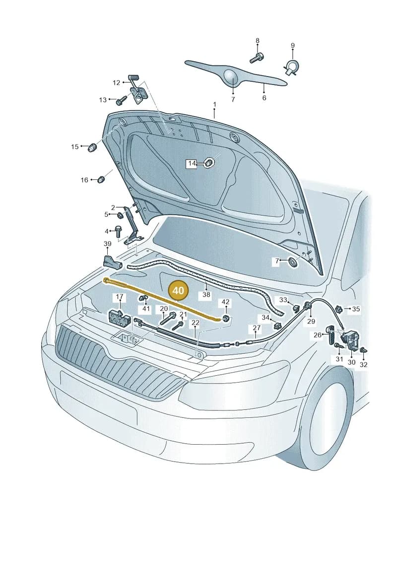 6V0823363B — Skoda Rapid Ambition (2011-2021) diagram 726823000, position 40