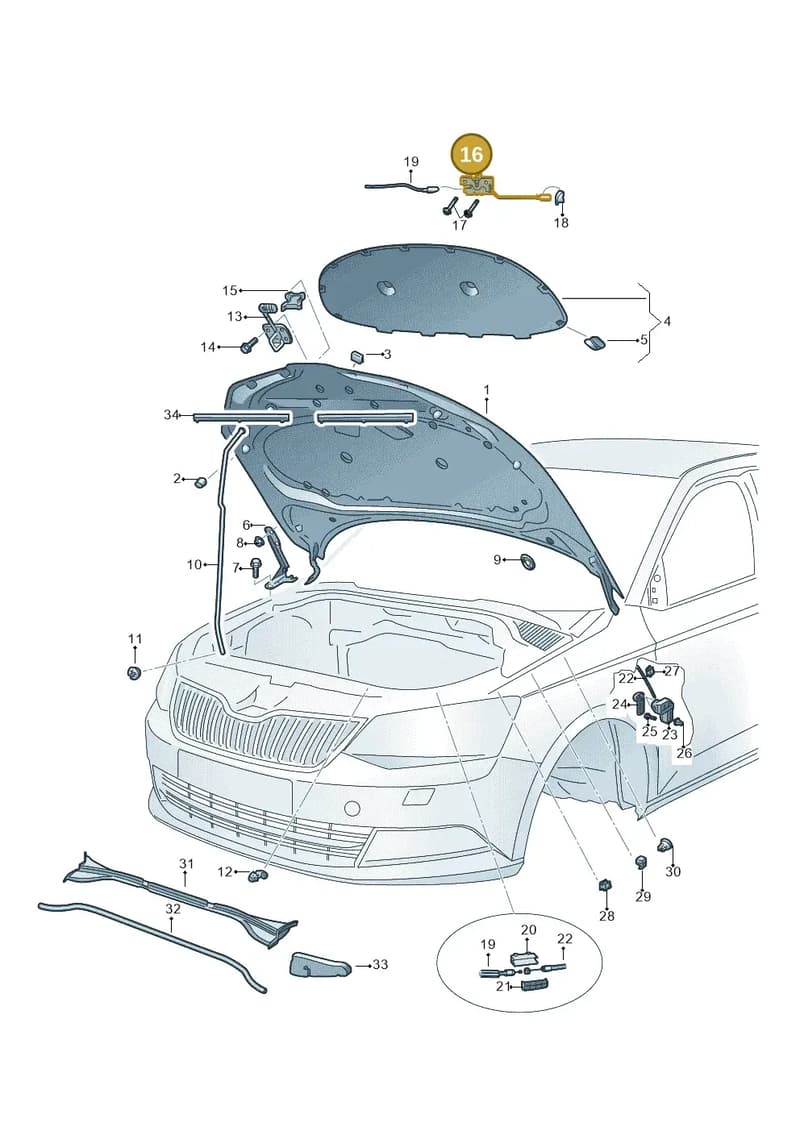 6V0823509B — Skoda Fabia (2014-2022) diagram 797823000, position 16