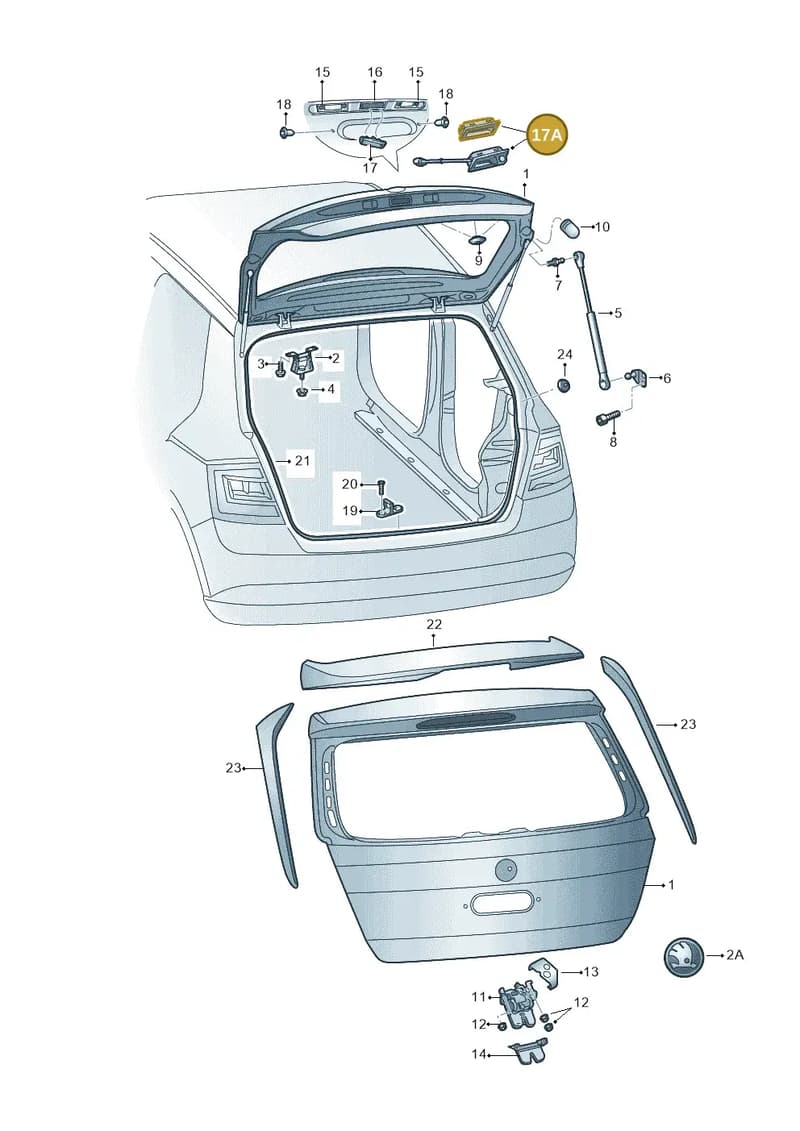 6V0827566G — Skoda Fabia (2014-2022) diagram 797827000, position 17A