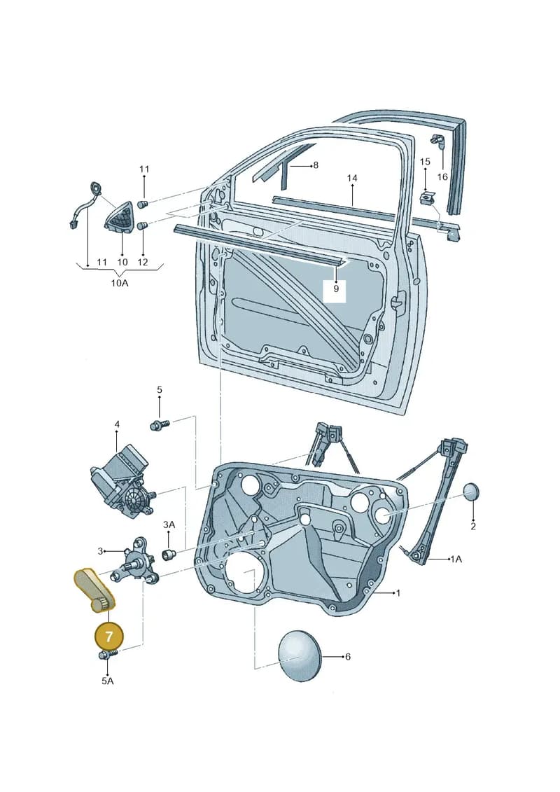 6V08375819B9 — SEAT IBIZA                  06> (2005-) diagram 254837600, position 7