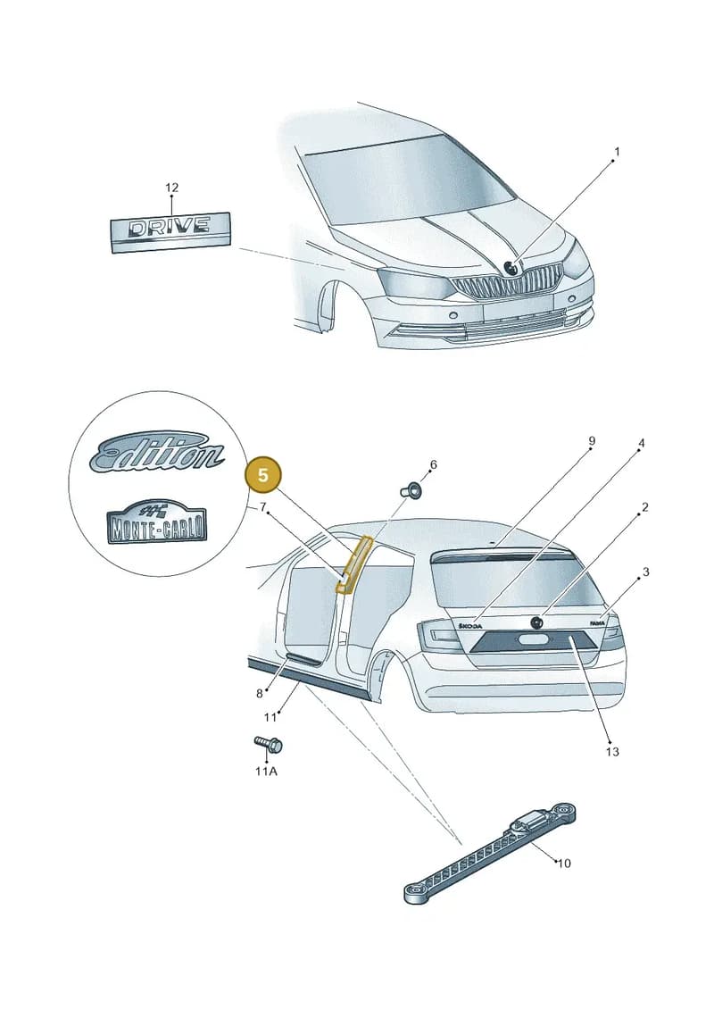 6V0853289B041 — Skoda Fabia (2014-2022) diagram 797000030, position 5