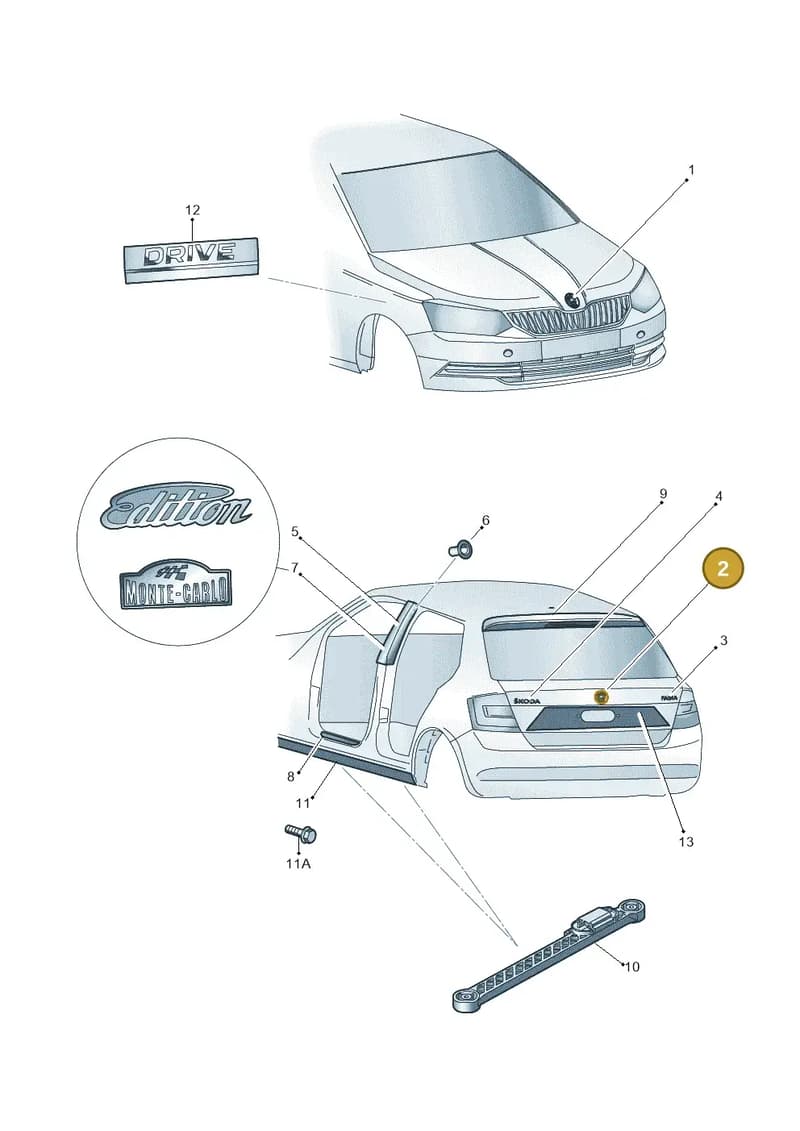 6V0853621B — Skoda Fabia (2014-2022) diagram 797000030, position 2