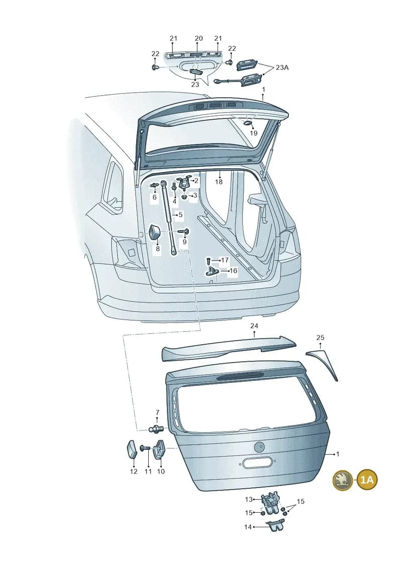 6V0853621B — Skoda Fabia (2014-2022) diagram 797827010, position 1A