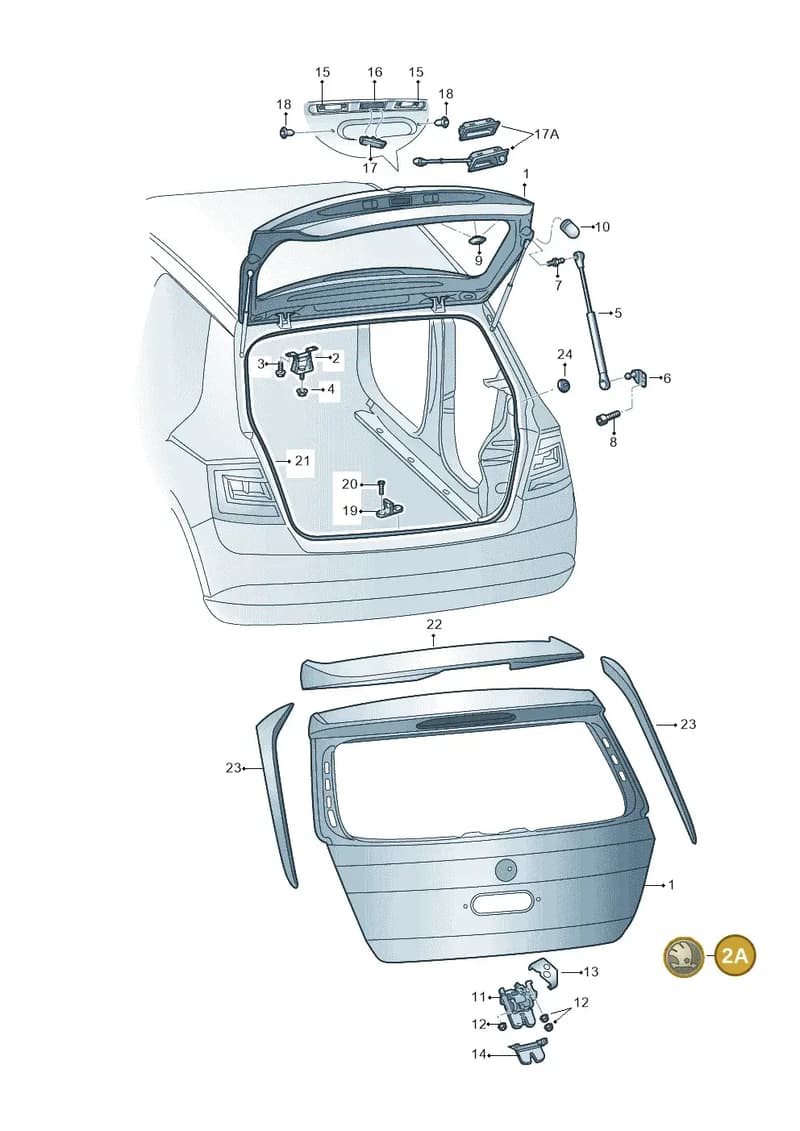 6V0853621B — Skoda Fabia (2014-2022) diagram 797827000, position 2A