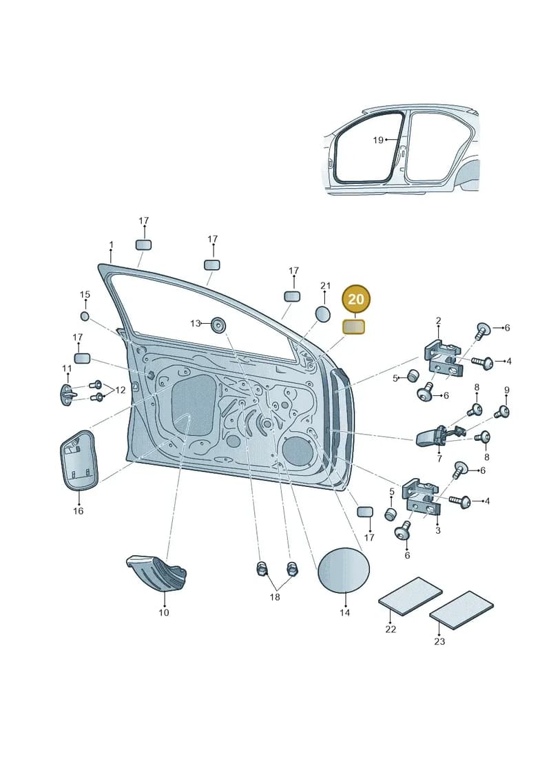 6V0857129 — SEAT Toledo (2015-2019) diagram 740831100, position 20