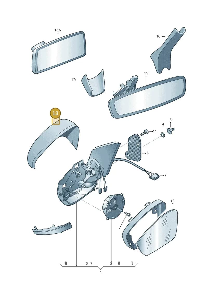 6V0857538AGRU — Skoda Fabia (2014-2022) diagram 797857400, position 13