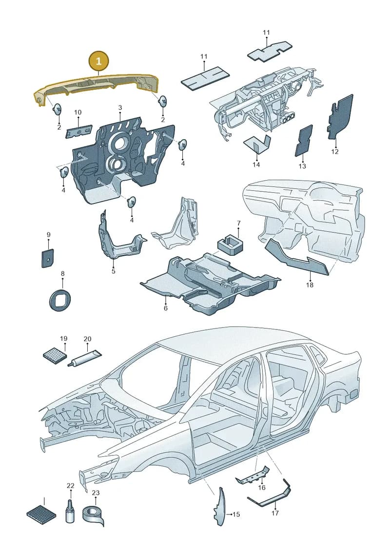 6V0863909C — Skoda Fabia (2014-2022) diagram 797000130, position 1