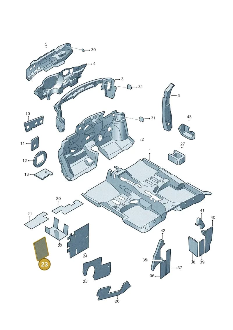 6V0863949 — SEAT Toledo (2015-2019) diagram 740863200, position 23