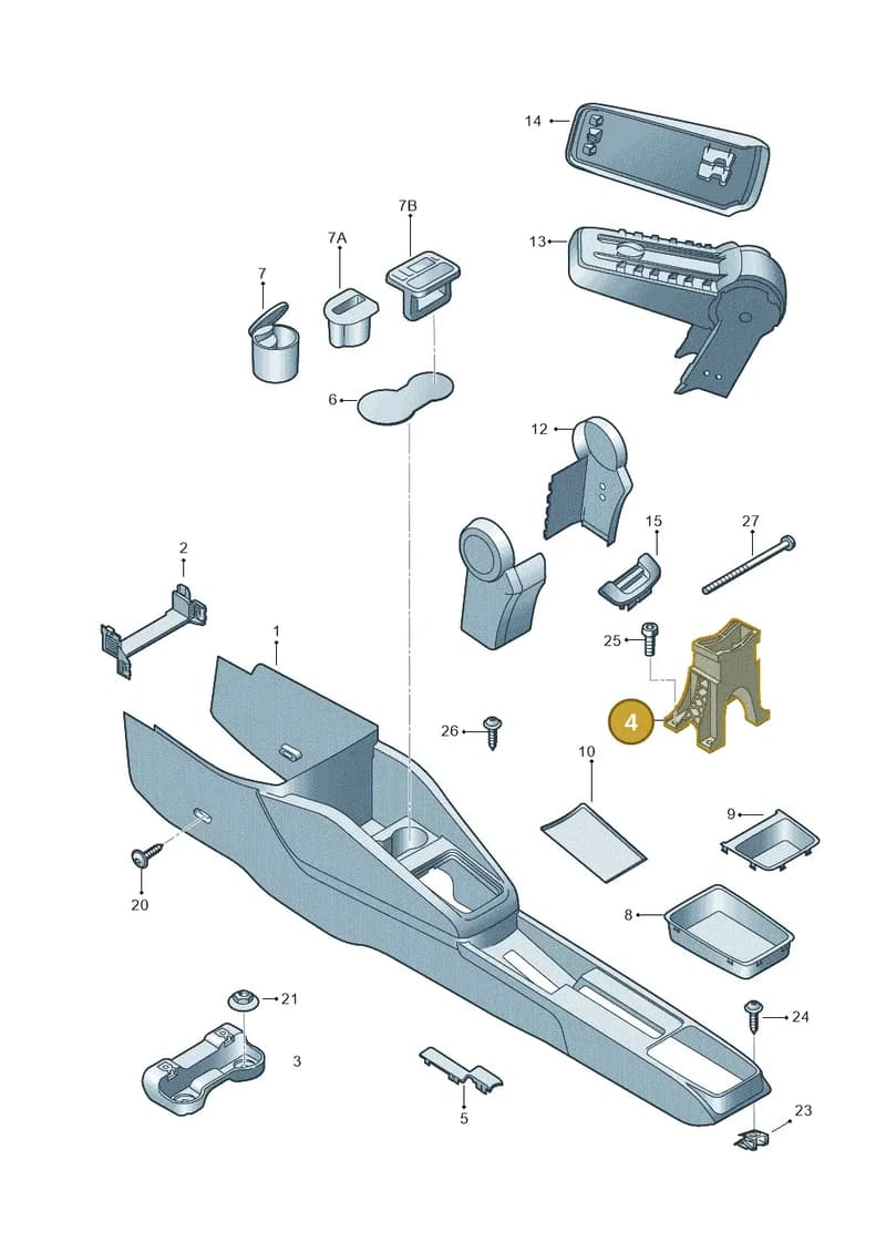 6V0864273 — Skoda Fabia (2014-2022) diagram 797863600, position 4