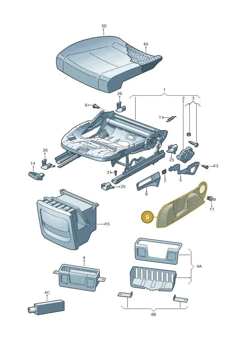 6V0881317A9B9 — Skoda Fabia (2014-2022) diagram 797881010, position 9