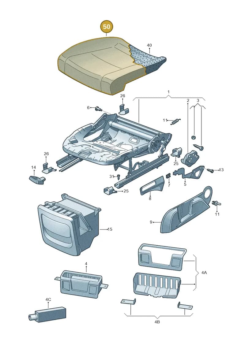 6V0881405AMUNC — Skoda Fabia (2014-2022) diagram 797881010, position 50