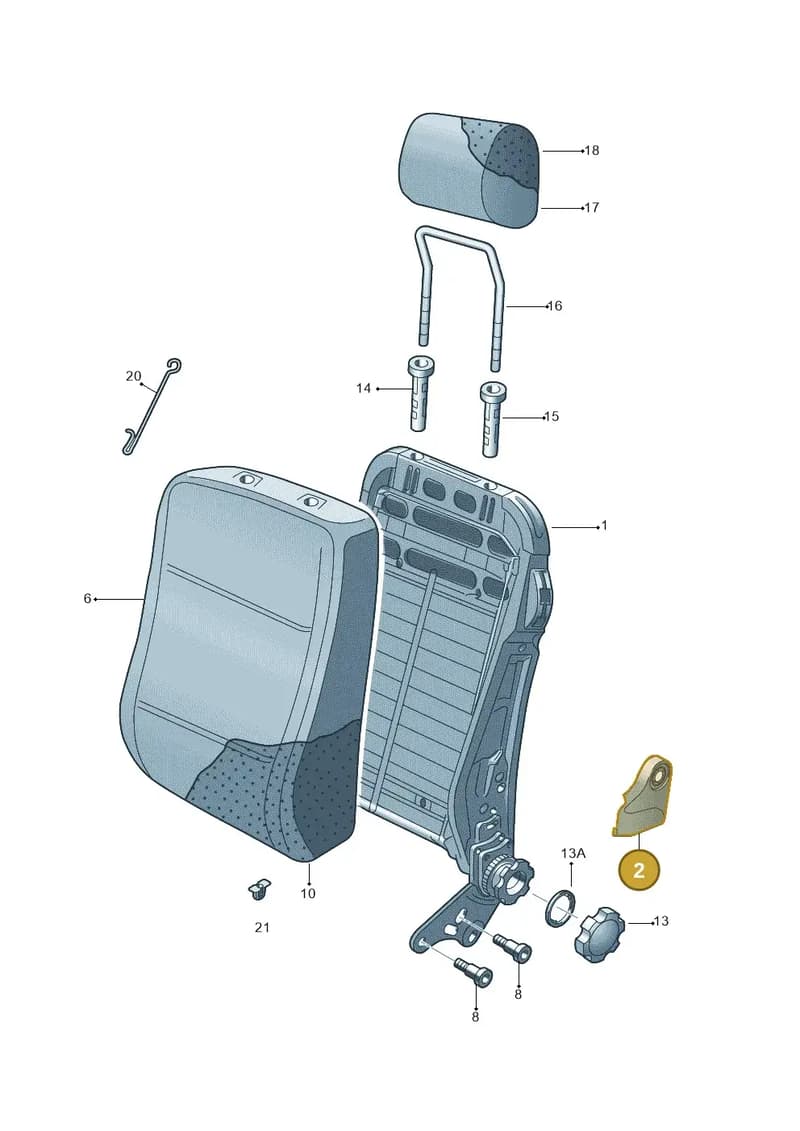 6V08814799B9 — Skoda Fabia (2014-2022) diagram 797881500, position 2