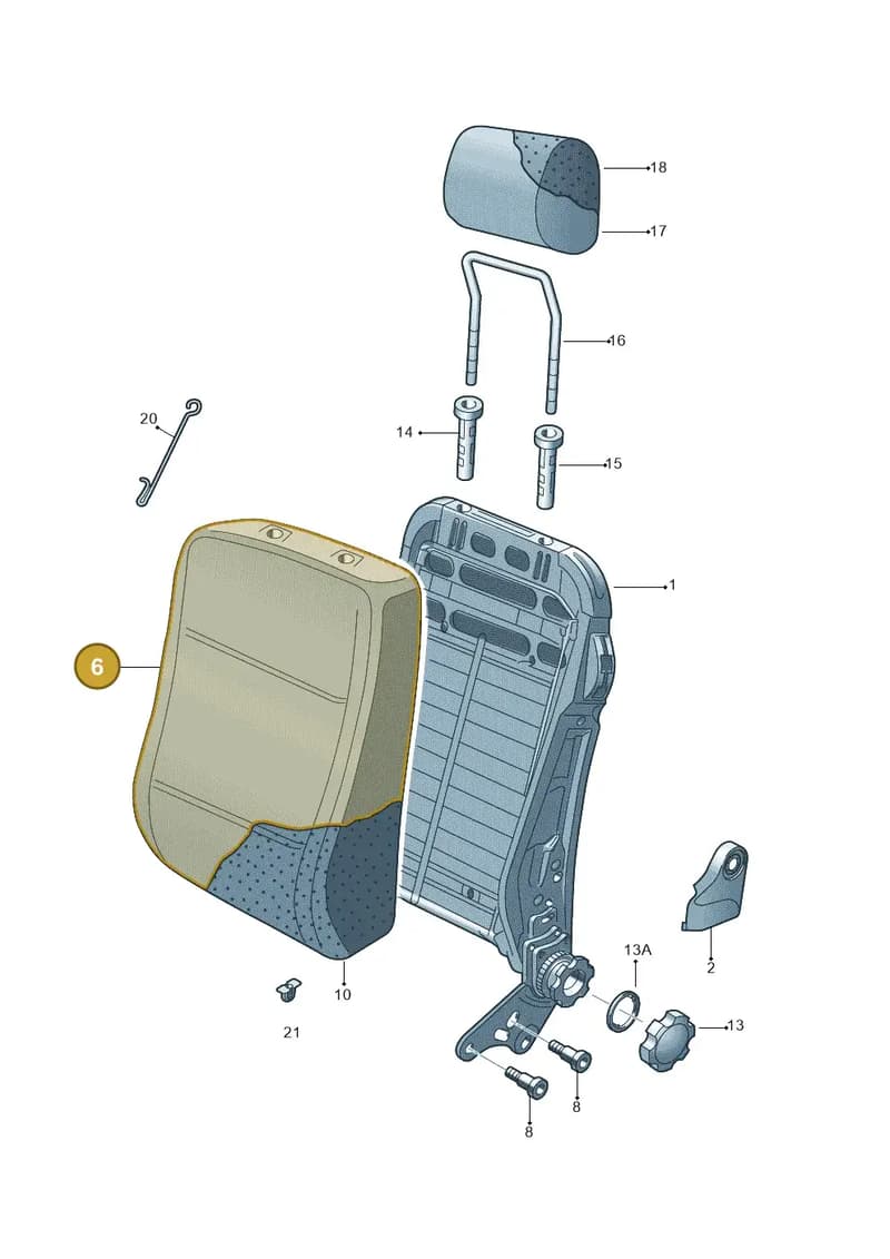 6V0881805ASLPQ — Skoda Fabia (2014-2022) diagram 797881500, position 6