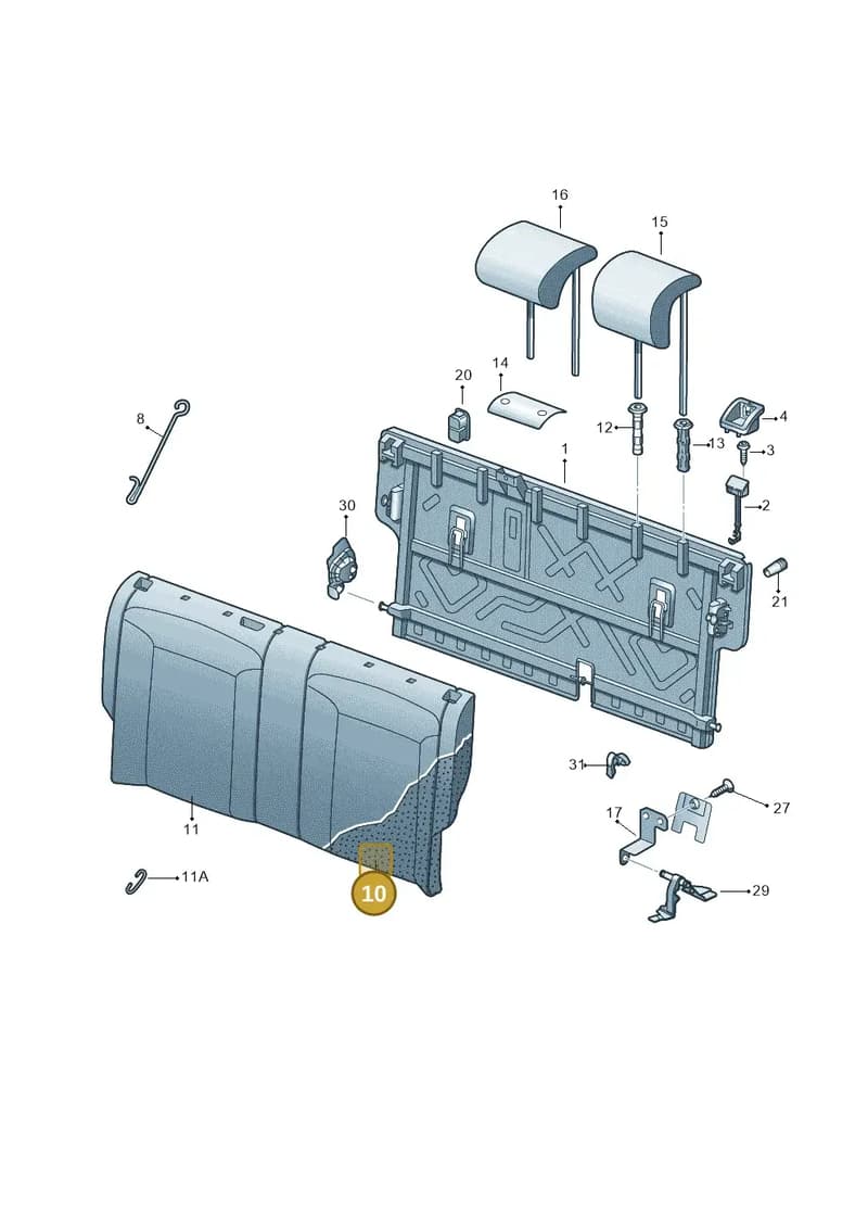 6V0885775AA — Skoda Fabia (2014-2022) diagram 797885600, position 10