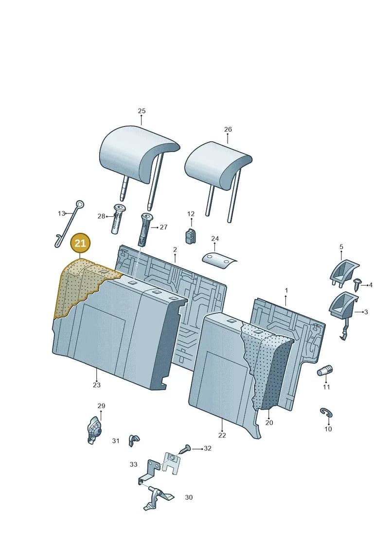 6V0885776S — Skoda Fabia (2014-2022) diagram 797885700, position 21