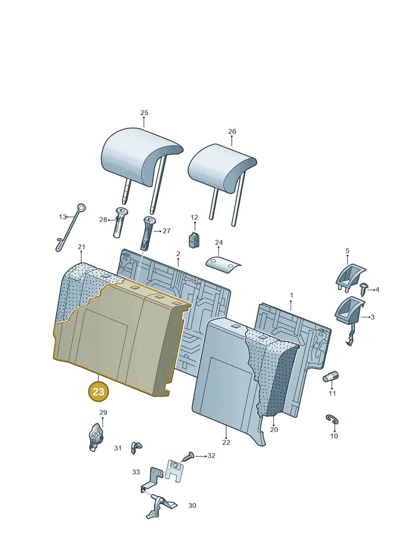 6V0885806KCVUM — Skoda Fabia (2014-2022) diagram 797885700, position 23