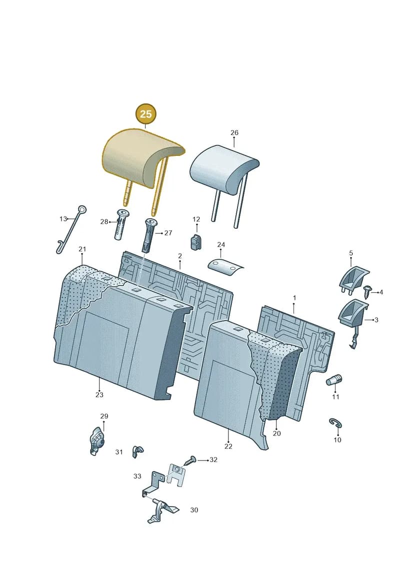 6V0885901TETY — Skoda Fabia (2014-2022) diagram 797885700, position 25