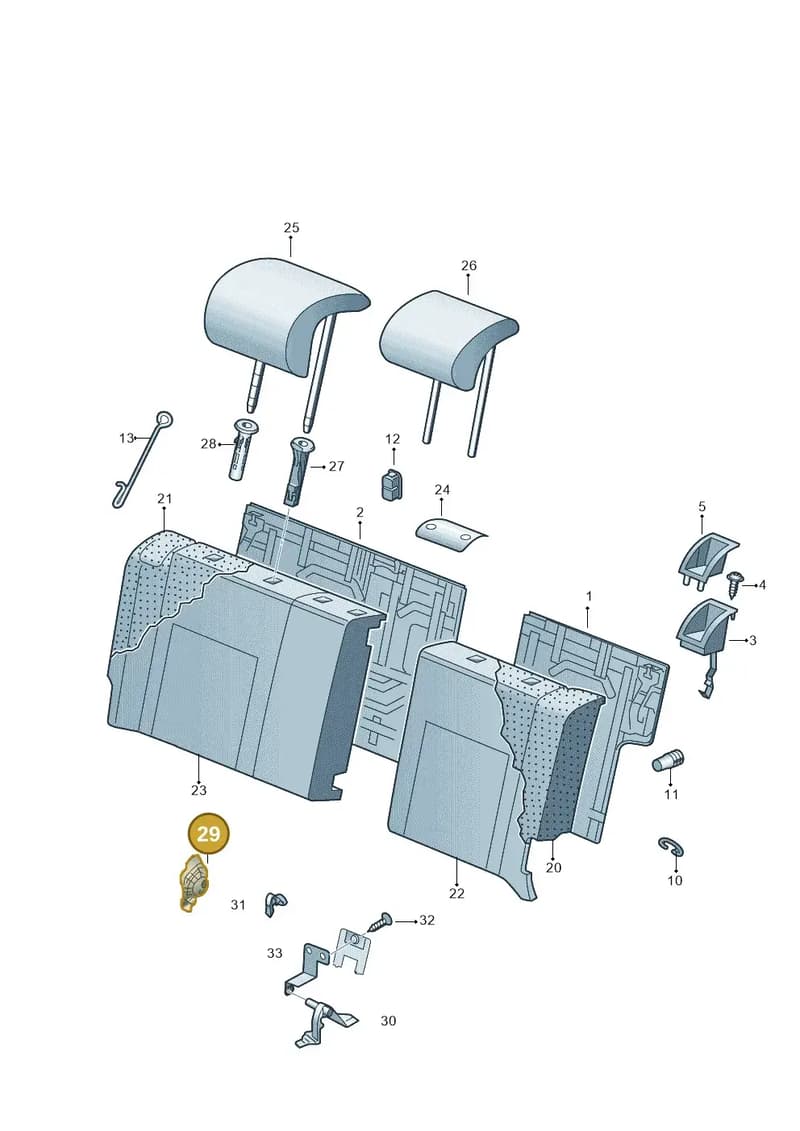 6V0886162 — Skoda Fabia (2014-2022) diagram 797885700, position 29
