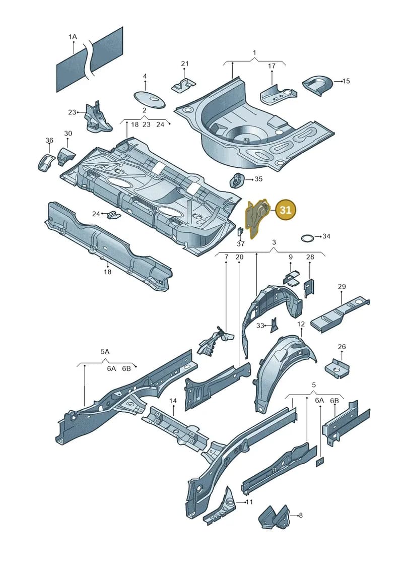 6V0886162 — Skoda Fabia (2014-2022) diagram 797803200, position 31