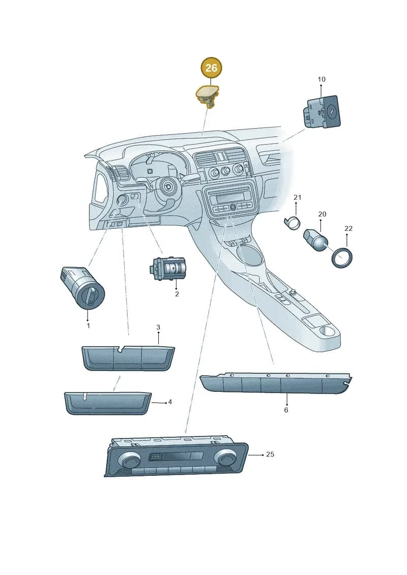 6V0907451 — Skoda Fabia (2014-2022) diagram 797941500, position 26
