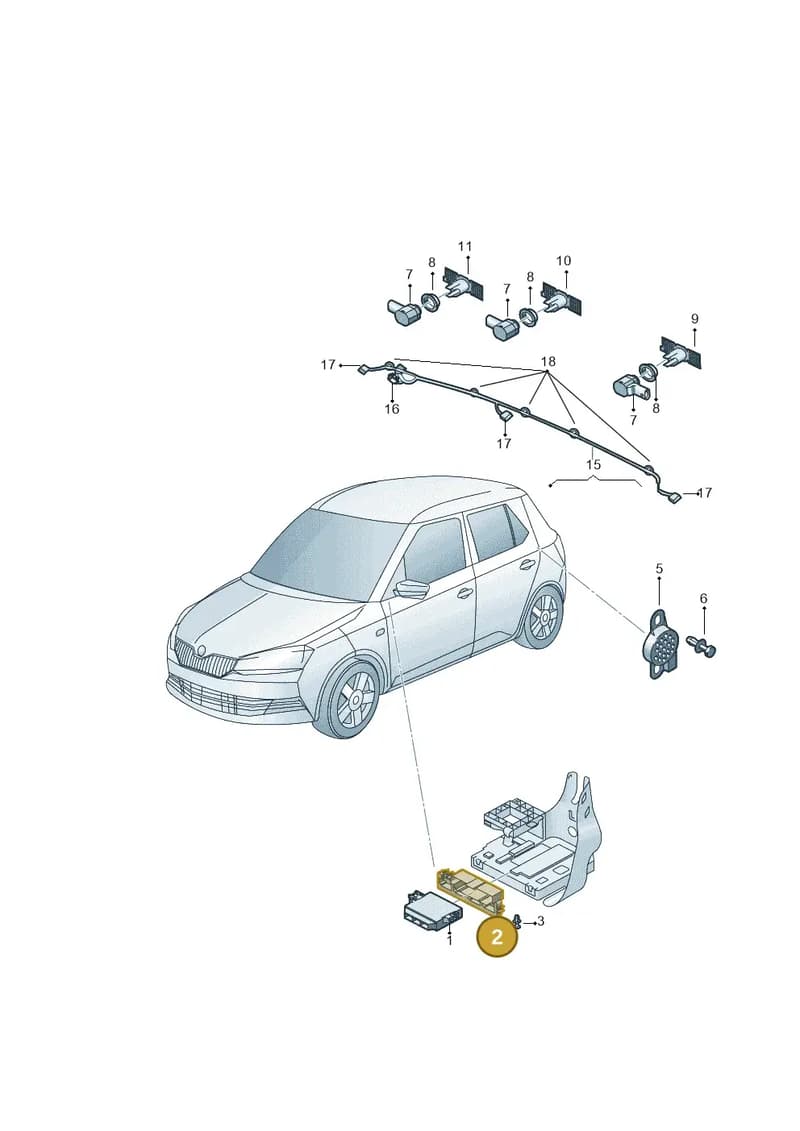 6V0919121 — Skoda Fabia (2014-2022) diagram 797919550, position 2