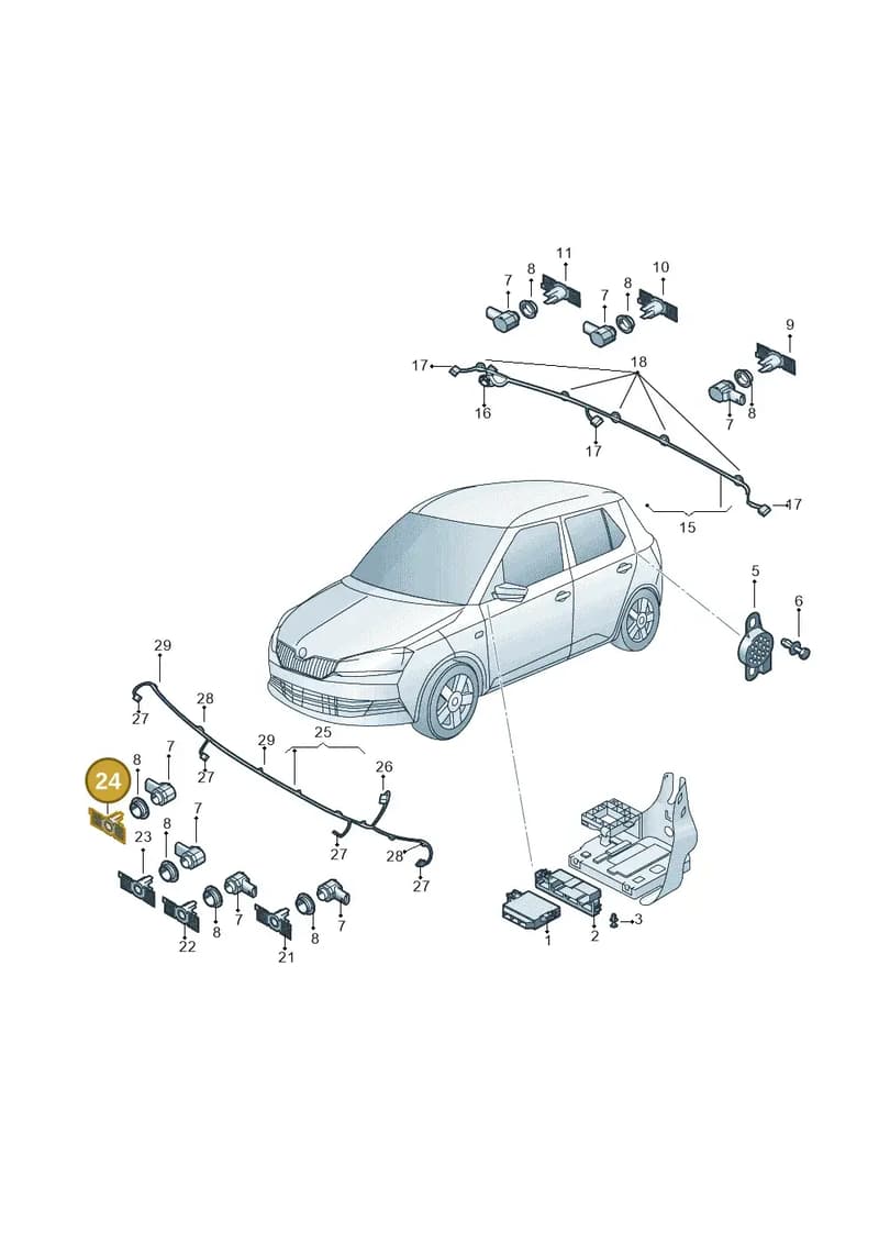 6V0919486 — Skoda Fabia (2014-2022) diagram 797919500, position 24