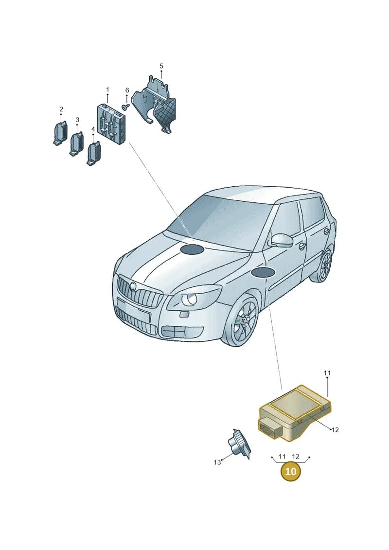 6V0919653B — Skoda Fabia (2014-2022) diagram 797937200, position 10