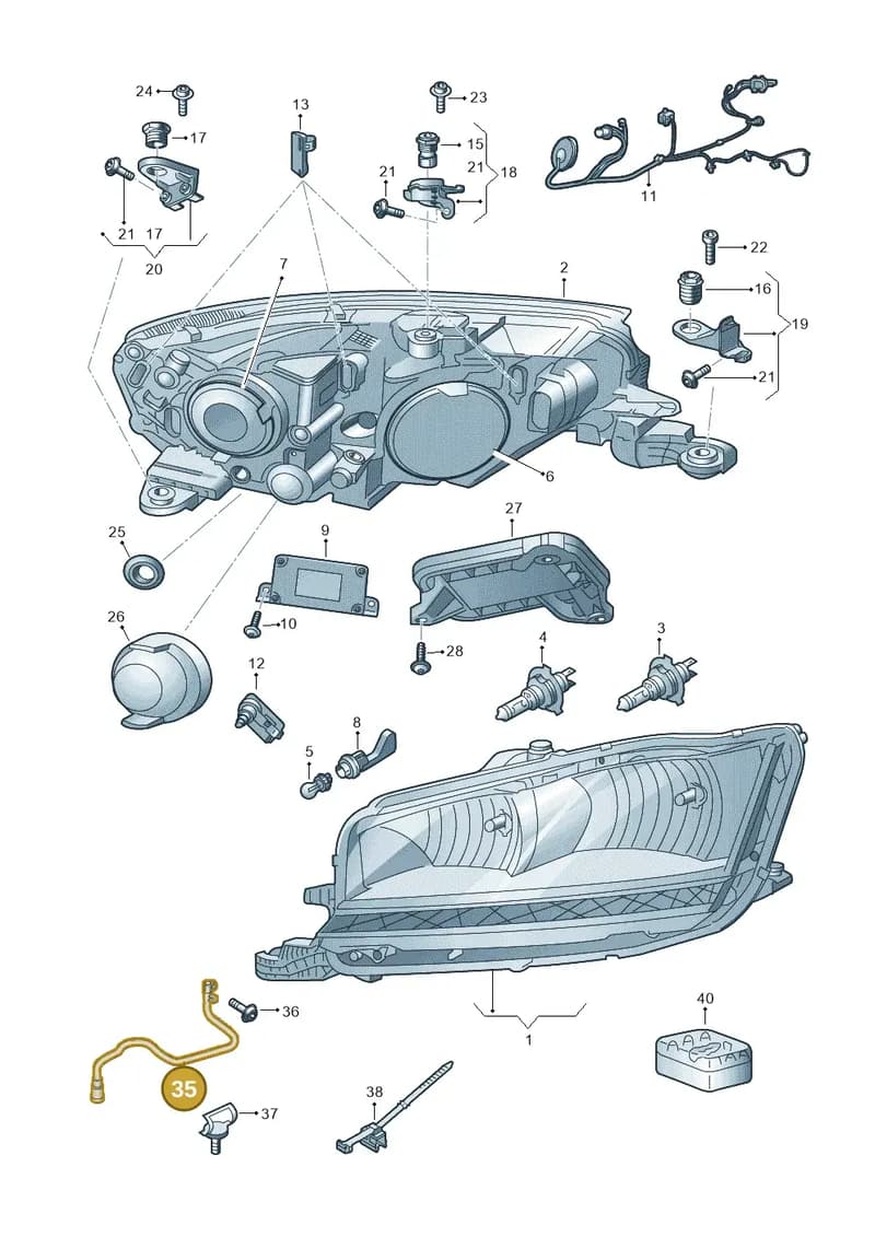 6V0941718 — Skoda Fabia (2014-2022) diagram 797941011, position 35