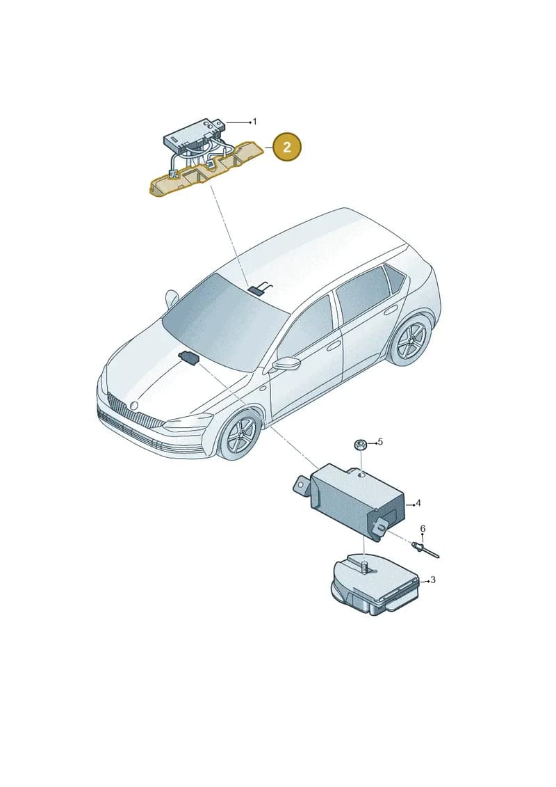 6V0951199A — Skoda Fabia (2014-2022) diagram 797951400, position 2