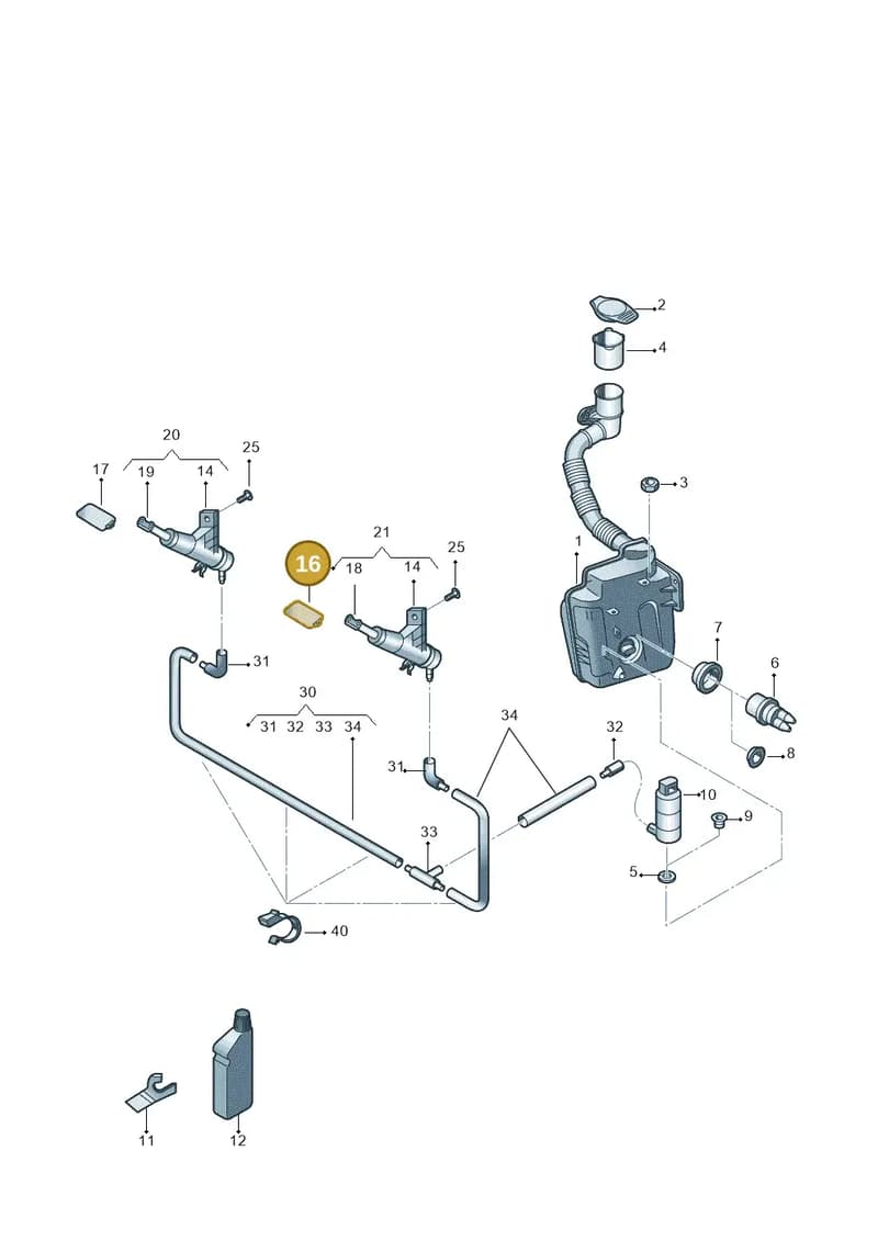 6V0955109B — Skoda Fabia (2014-2022) diagram 797955020, position 16