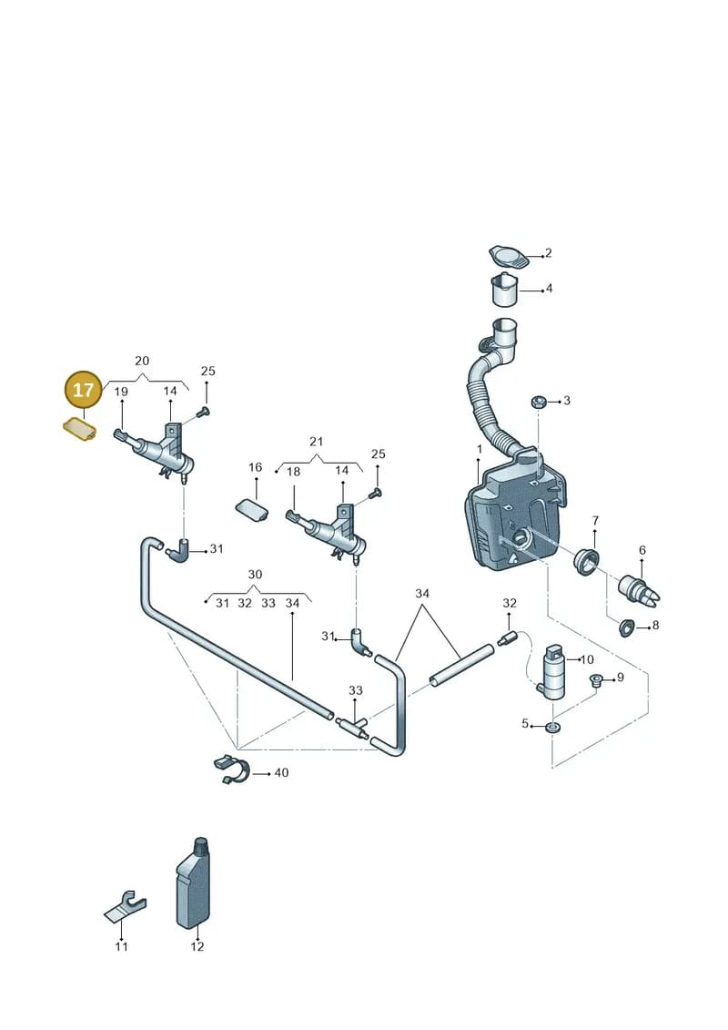 6V0955110A — Skoda Fabia (2014-2022) diagram 797955020, position 17