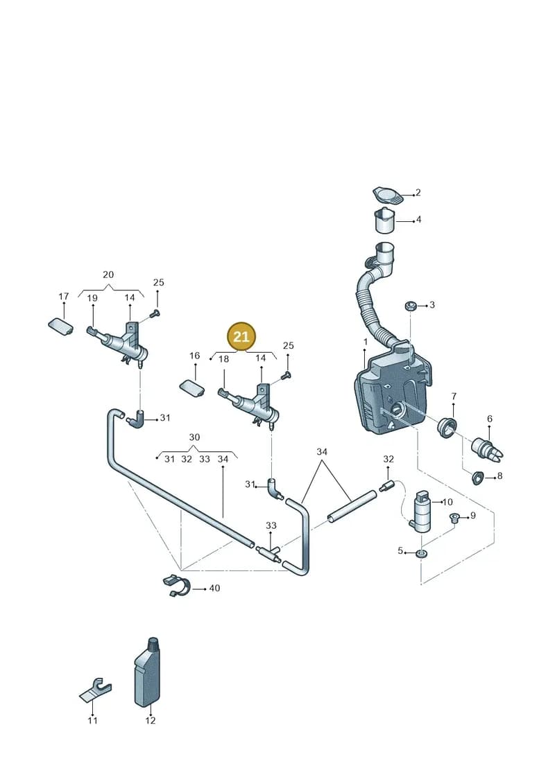 6V0955965C — Skoda Fabia (2014-2022) diagram 797955020, position 21