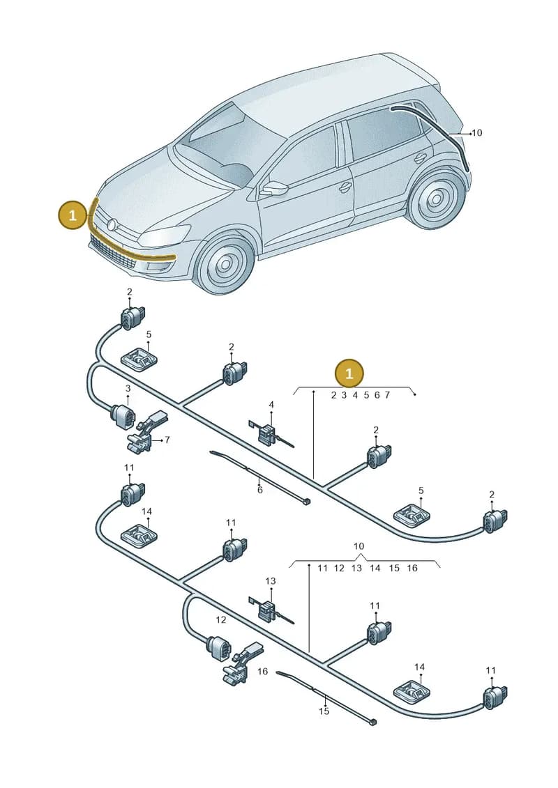 6V0971095 — Skoda Fabia (2014-2022) diagram 797971010, position 1