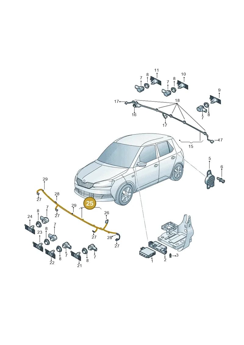 6V0971095 — Skoda Fabia (2014-2022) diagram 797919500, position 25