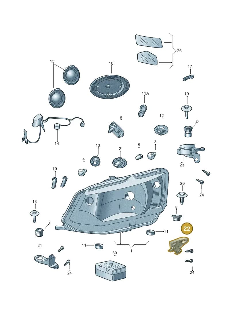 6V0998225A — Skoda Fabia (2014-2022) diagram 797941000, position 22