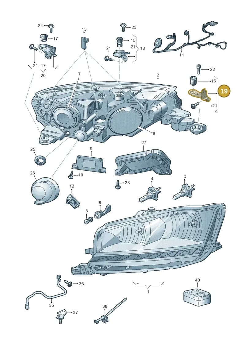 6V0998225D — Skoda Fabia (2014-2022) diagram 797941011, position 19