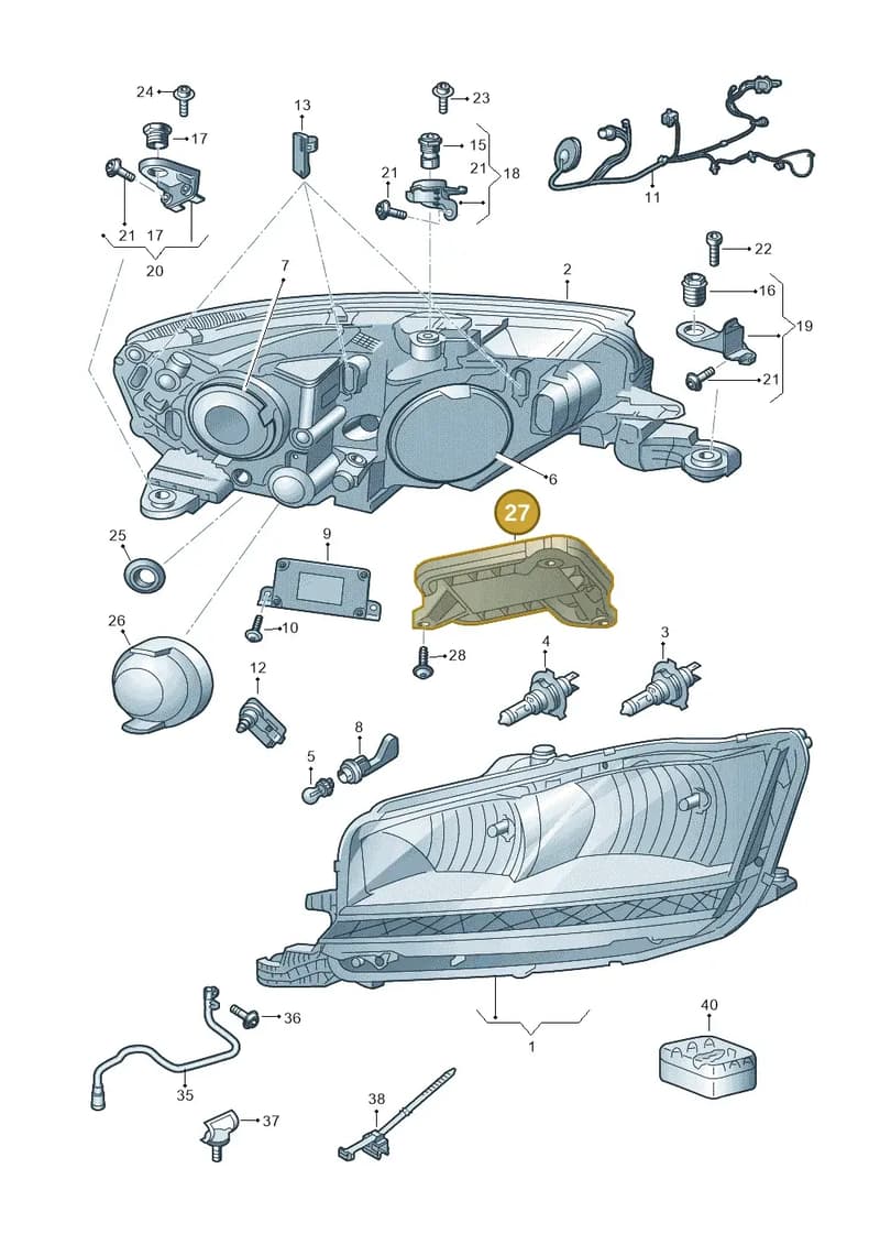 6V0998296A — Skoda Fabia (2014-2022) diagram 797941011, position 27