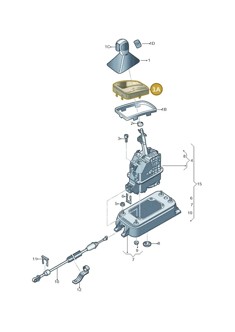 6V1713203A1QB — Skoda Fabia (2014-2022) diagram 797713100, position 1A