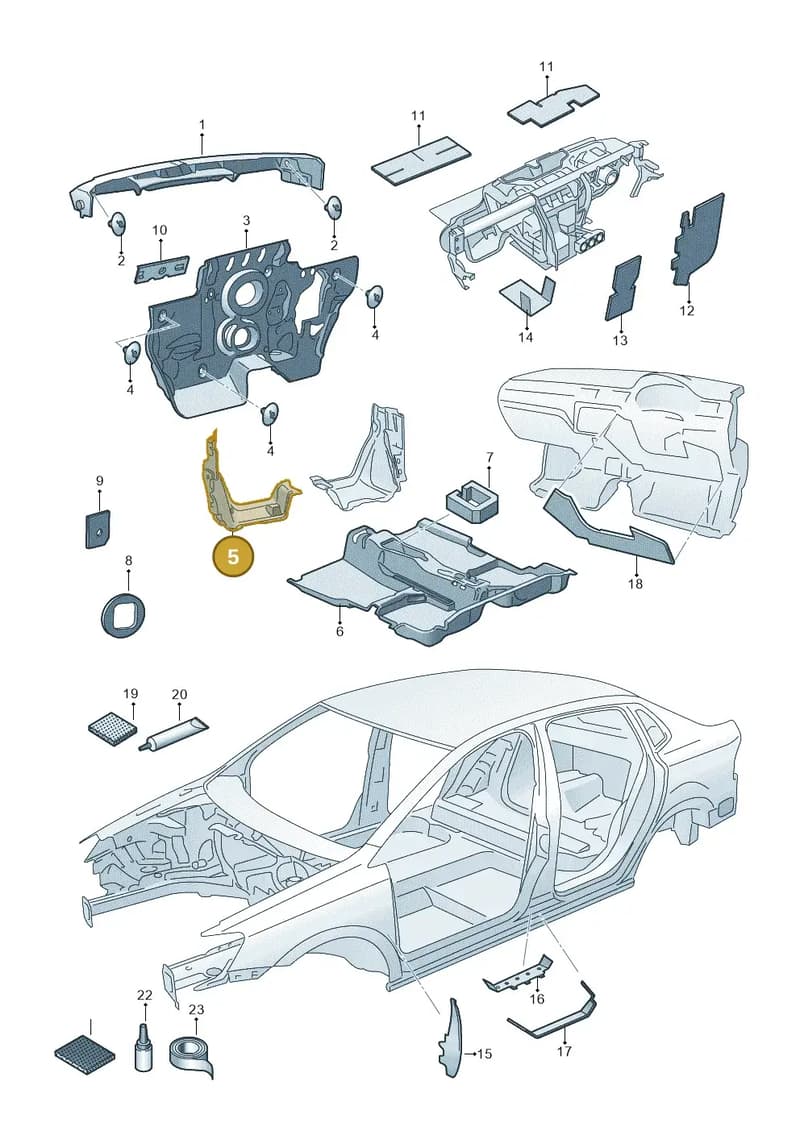 6V1863864H — Skoda Fabia (2014-2022) diagram 797000130, position 5
