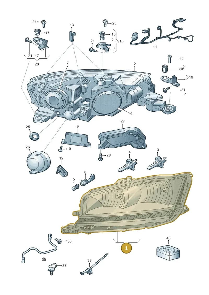 6V1941015D — Skoda Fabia (2014-2022) diagram 797941011, position 1